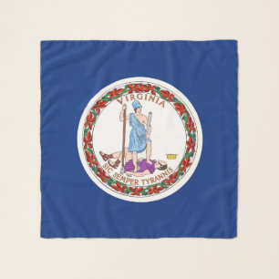Square Scarf with flag of Virginia State, USA