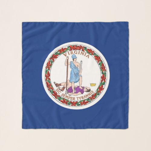 Square Scarf with flag of Virginia State USA