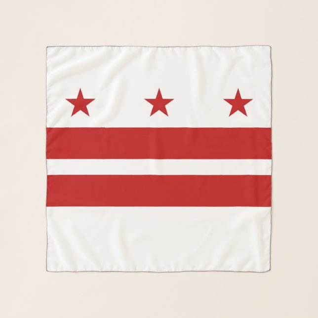 Square Scarf with flag of Washington DC, USA (Front)