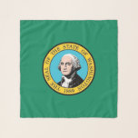 Square Scarf with flag of Washington State, USA<br><div class="desc">Patriotic,  elegant square scarf with flag of the Washington State,  United States of America. This product its customizable.</div>