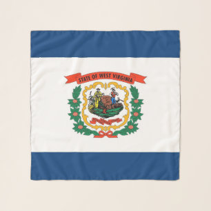 Square Scarf with flag of West Virginia State, USA
