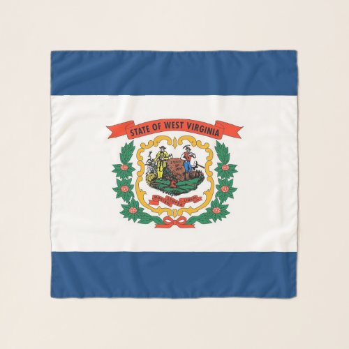 Square Scarf with flag of West Virginia State USA