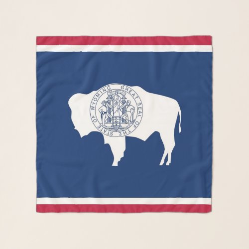 Square Scarf with flag of Wyoming State USA