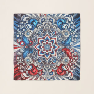 Square Scarf with French Colors Design