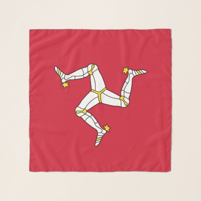 Square Scarf with Isle of Man flag, United Kingdom (Front)