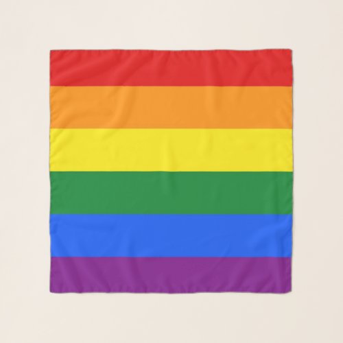 Square Scarf with Rainbow Pride flag of LGBT