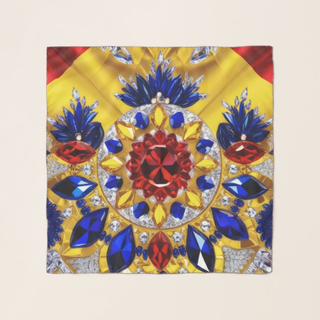 Square Scarf with Romania Colors (Front)