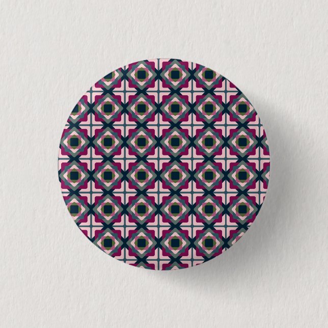 Square Shapes Pattern Button (Front)
