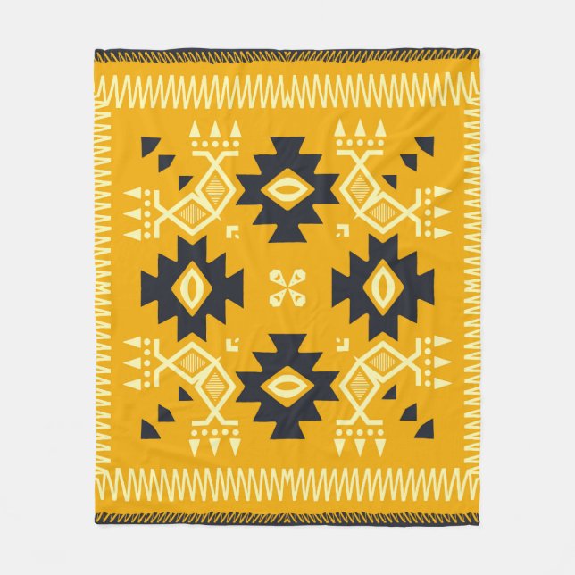 Square shawl, paisley floral batik. fleece blanket (Front)