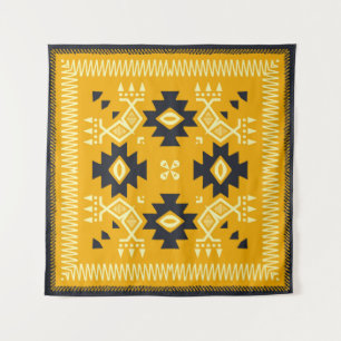 Square shawl, paisley floral batik. tapestry