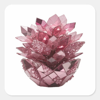 Square Silver Square Sticker