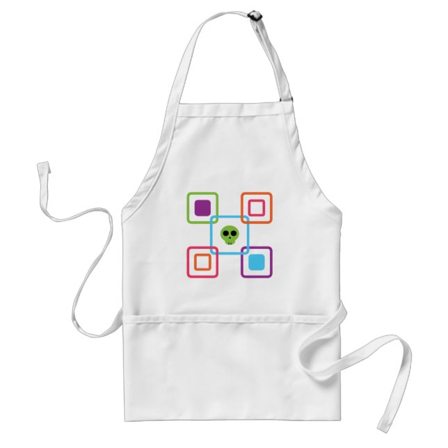 Square Skull Adult Apron (Front)
