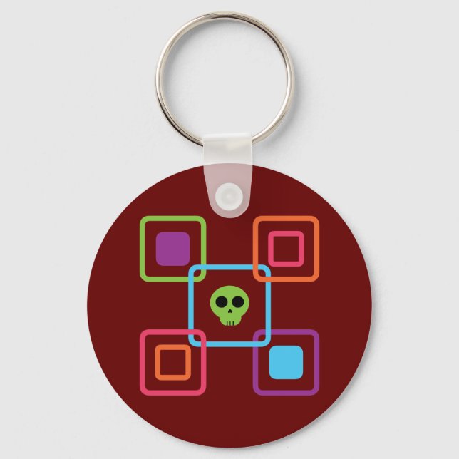 Square Skull Keychain (Front)
