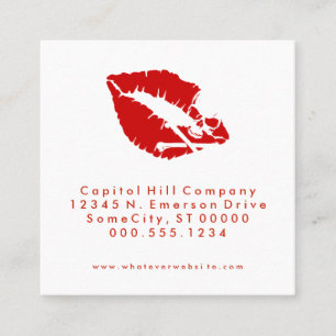 square skull kiss appointment reminder card
