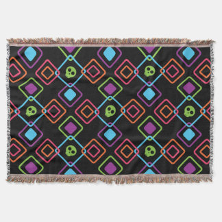 Square Skull Throw Blanket