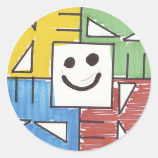 Square Skulls Classic Round Sticker