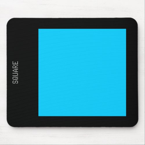 Square _ Sky Blue and Black Mouse Pad