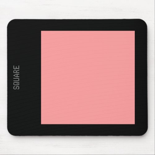 Square _ Soft Pink and Black Mouse Pad