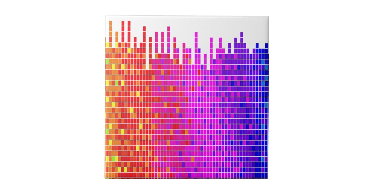 square spectrum abstract tile | Zazzle