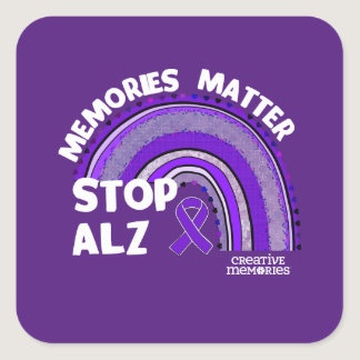 Square Sticker Alzheimer's Association Longest Day