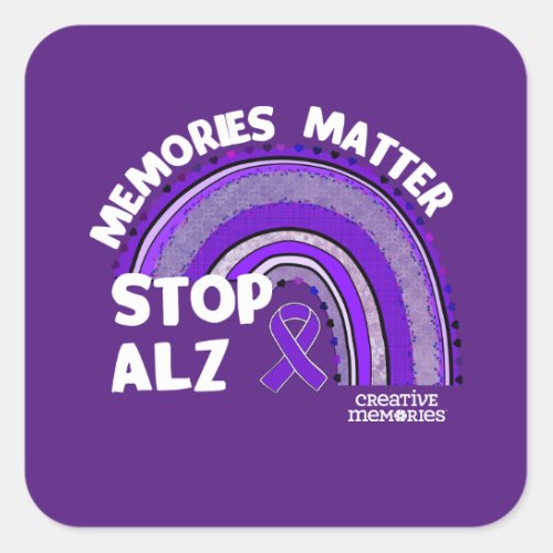 Square Sticker Alzheimers Association Longest Day