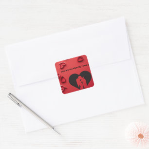 Square Sticker ECC,Pegatin Hugs