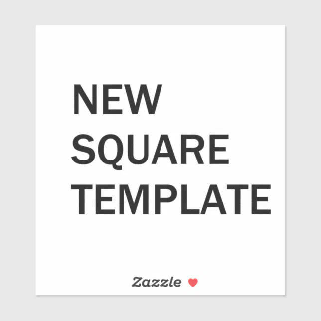 Square Sticker Template | Zazzle