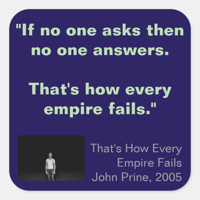 Square Stickers, sheet of six 3 inch stickeSticker Square Sticker (Front)