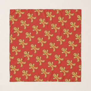 Square sweet XmaS Gingerbread Man Pattern Scarf