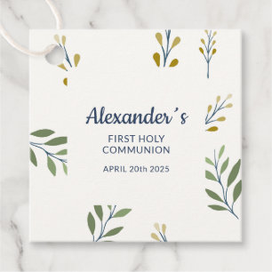 Square Tag – Custom Communion Botanical Pattern
