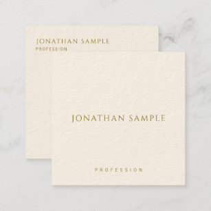 Square Template Modern Business Cards Gold Text