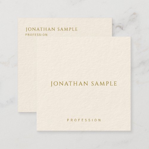 Square Template Modern Business Cards Gold Text