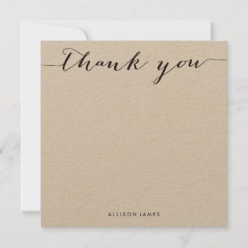 Square Thank You Flat Note Cards by businessink at Zazzle
