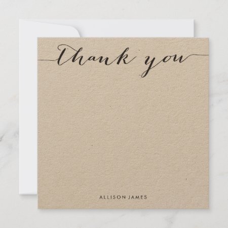 Square Thank You Flat Note Cards