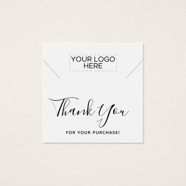 Square Thank You Necklace Display Card (Front)