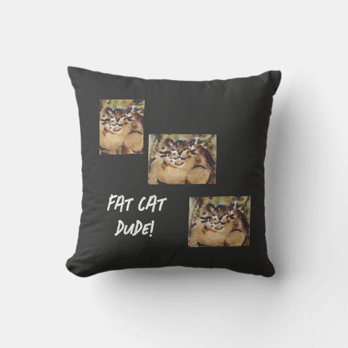 Square Throw Pillow Whimsical Funny Cat
