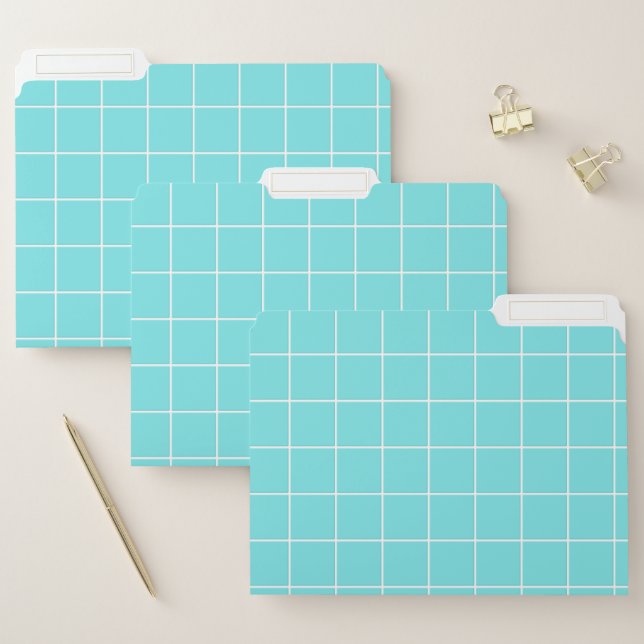 Square Tile Like Check Pattern File Folder (Set)