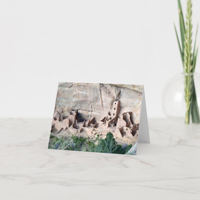 Square Tower House Cliff Dwelling Note Card (Front)