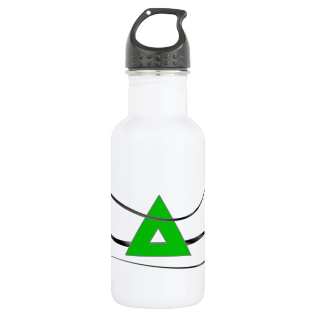 Square Triangle Circle Water Bottle (Front)