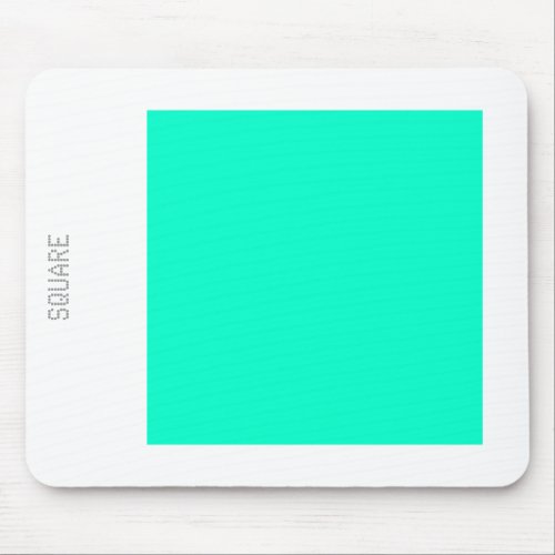 Square _ Turquoise and White Mouse Pad