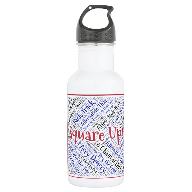 Square Up! Stainless Steel Water Bottle (Front)