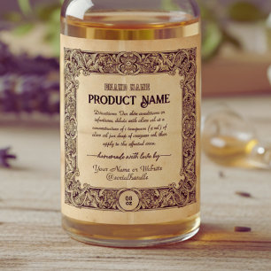 Square Vintage Potion Apothecary Style Labels