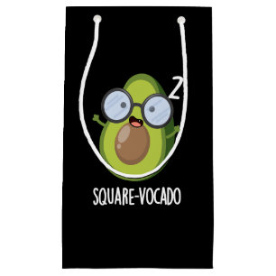 Square-vocado Funny Avocado Pun Dark BG Small Gift Bag