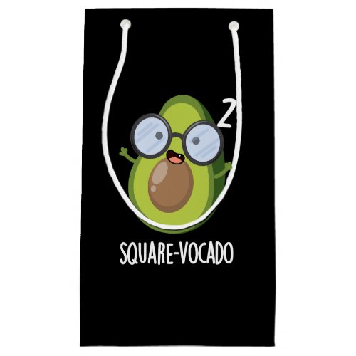 Square_vocado Funny Avocado Puns Dark BG Small Gift Bag