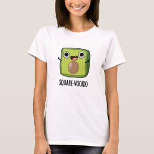 Square-vocado Funny Cube Avocado Pun T-Shirt