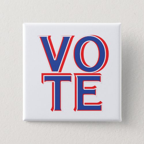 Square Vote Pin Button USA Elections Presidential