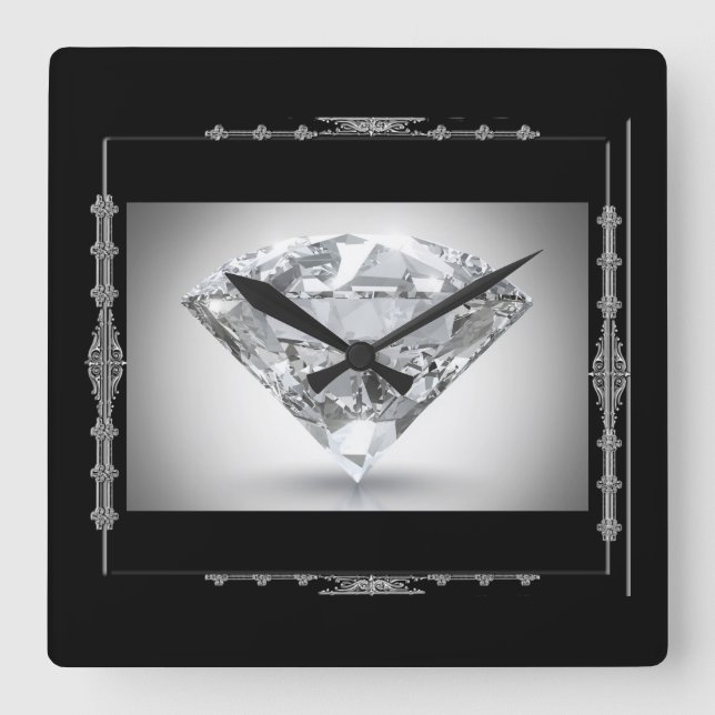 Square Wall Clock/Diamond Clock (Front)
