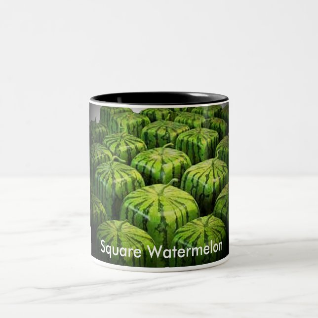 Square Watermelon Two-Tone Coffee Mug (Center)