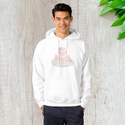 Square Wedding Cake Mens Hoodie