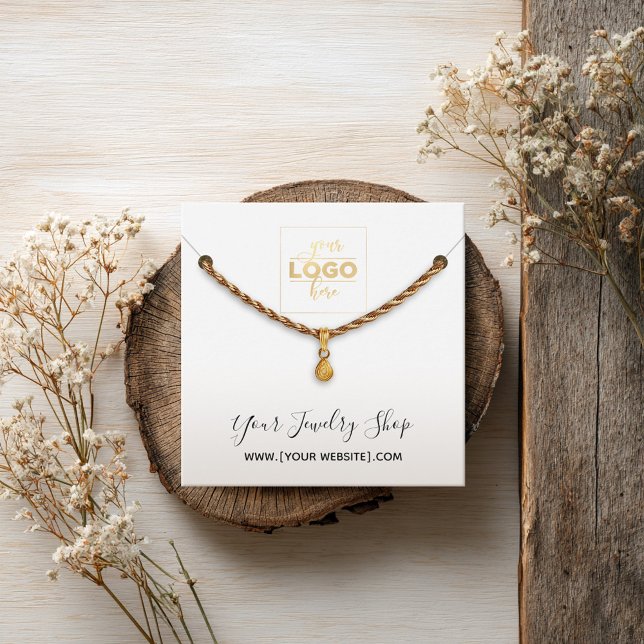 Square White Logo Necklace Display Card (Creator Uploaded)